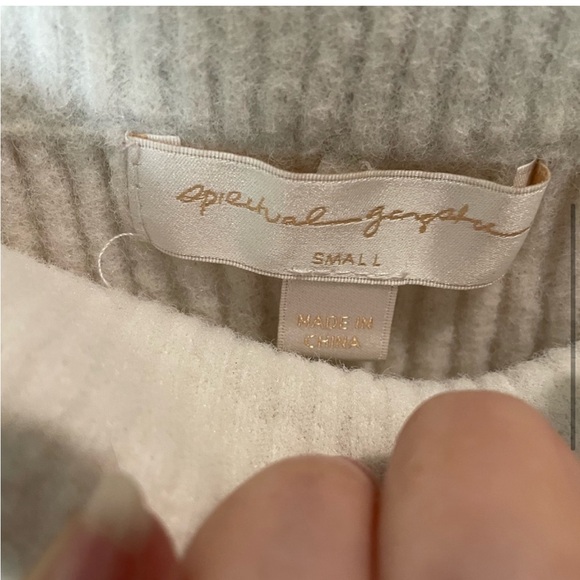 Spiritual Gangster Cozy Chenille Pant Wide Leg Cream White SMALL Ribbed - Picture 9 of 10